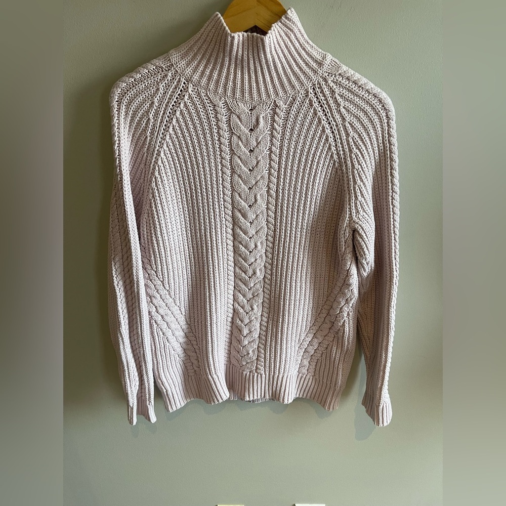 Lululemon bring the cozy turtle neck cotton blend sweater size 4 - Picture 4 of 8